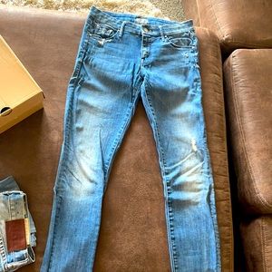 MOTHER distressed skinny jeans size 28